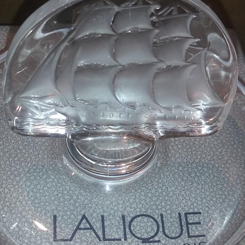 Lalique Clipper Ship Ring Dish
